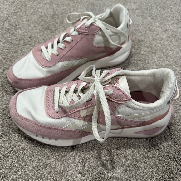 Reebok Pink and White Retro-Inspired Sneakers - Picture 1 of 4